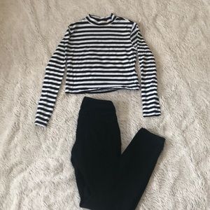 Black & White Crop Top